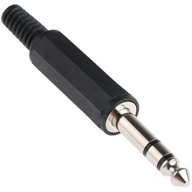 Resim 6.35mm 1/4 İnç Stereo TRS Erkek Fiş Lehim Tipi Plastik Konnektör 