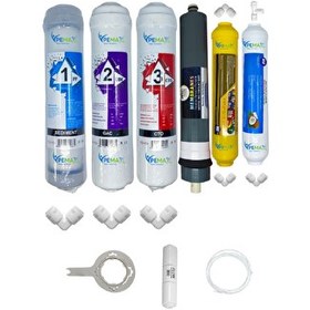 Resim Pemax Water Solutions Kapalı Kasa Su Arıtma Cihazlarına Uygun STD 6'lı Platinium Mebran Mineral-Tatlandırıcı Set 