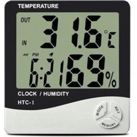 Resim Bebek Odası Masaüstü Dijital Termometre Nem Ölçer Higrometre Saat 