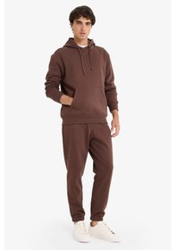 Resim Defacto Regular Fit Beli Bağcıklı Cepli Paçası Lastikli Şardonlu Basic Düz Jogger Eşofman Altı E6326ax25aubn539 Kahve-bn539 