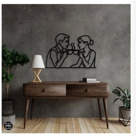 Resim Loveline Kahveli Aşk Dekoratif Metal Duvar Tablosu 