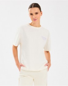 Resim Skechers W Loose Fit Graphic Tee T-shirt Kadın Off White Tshirt S2510134-102 