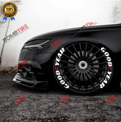 Resim bombtire Beyaz Goodyear 3d Lastik Yazısı 2.5 Cm Orijinal Ürün 4 Adet 