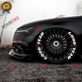 Resim bombtire Beyaz Goodyear 3d Lastik Yazısı 2.5 Cm Orijinal Ürün 4 Adet 
