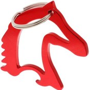 Resim Suntek Alüminyum At Kafası Basit Şişe Açacağı Anahtarlık Kırmızı 