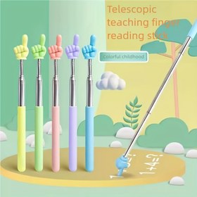 Resim 2 adet/3 adet/4 adet/5 adet Teleskopik Parmak Okuma Çubuğu, Yaratıcı İndeks İşareti Uzatılabilir Öğretmen İşareti - Esnek Öğretim İşareti Renkli El Şekilli Tasarım ile, Eğitmenlerin Sınıf Etkileşimi için İdeal, Öğretim İşareti | Eğlenceli Tasarım | Renkli El 