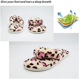 Resim Bayanlar Ev Terliği, Mercan Polar Toe Post Flip-Flops Kadınlar için Ev Terliği 