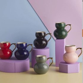 Resim Perotti 14615 Carina Color Porselen Renkli Kupa - Asorti 