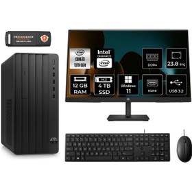 Resim HP PRO TOWER 290 G9 AE8T2X0ESS060 i3 13100 12GB RAM 4TB SSD 23.8" W11H MASAÜSTÜ BİLGİSAYAR 