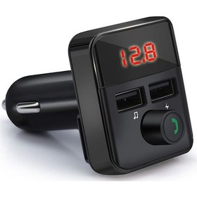 Resim Maiyame Siyah Bt5.0 Oto Fm Transmitörü - İkili Usb Şarj Cihazı, Elsiz Arama, Mp3 Çalar, Kaliteli Ses, Araç İçin 