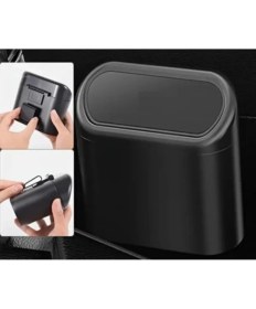 Resim Brentino Kapaklı Araba Çöp Kutusu Klipsli Organizer Siyah Araç Içi Çöp Kovası 