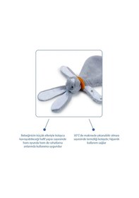 Resim Babyjem Emzik Askılı Tavşan Uyku Arkadaşı Gri 