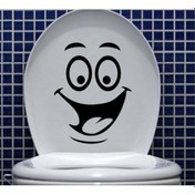 Resim Klozet Banyo Sticker Komik Resim 3 Siyah 