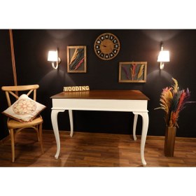 Resim Wooding Mobilya Wooding 100 Cm Masif Beyaz Ceviz Yemek Masası 