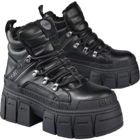Resim Kadın Oxford ( Klasik) 1622608 Buffalo Gospher Hıke Mıd Pad - Vegan Nappa- Black 