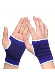 Resim Yenimiyeni 1 Çift Mavi Sporcu El Bilek Koruyucu Ağrı Bandajı El Bandajı Sporcu Bilekliği 