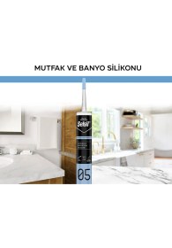 Resim Selsil Şeffaf Duşakabin Mutfak Banyo Silikonu Küf Tutmaz Suya Dayanıklı 