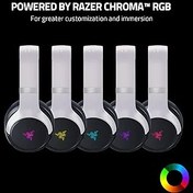 Resim Razer Kaira Pro - Dokunmatik Çift Kablosuz PlayStation 5 Kulaklık (HyperSense, 50 mm Sürücü, Hyperclear Kardioid Mikrofon, Ses Kontrolü, SmartSwitch, RGB Chroma) Siyah Beyaz 