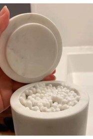 Resim MIARIK DESIGN & DEKORASYON Dekoratif Beyaz Mermer Pamukluk 