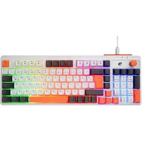 Resim Acer Emachines, Eak860, Beyaz, Usb Kablolu, Rainbow Backlight, Membran Renkli Tuşlar, Türkçe Q, 100 Tuşlu, Gaming Klavye 12934554 