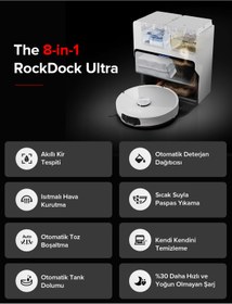 Resim Roborock S8 MaxV Siyah Ultra Akıllı Robot Süpürge 