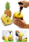 Resim Kenpool Ananas Soyma Dilimleme Kesici Bıçağı Paslanmaz Çelik Meyve Mutfak Aleti Doğrayıcı 