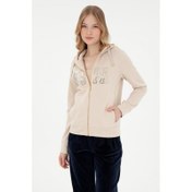 Resim U.S. Polo Assn. Kadın Kapüşonlu Fermuarlı Sweatshirt 2080739 (2080739) 