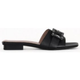 Resim Bueno Shoes Siyah Deri Kadın Az Topuklu Terlik 33WT9367 33WT9367 