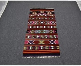 Resim Zehra Abla Halı Yeni El Dokuma Seccade Otantik Elegant Malatya Yün Kilim 5243 Renkli-80 x 160 