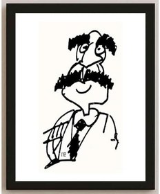 Resim Nezih Danyal Tipler Kişiye Özel Sertifikalı Sınırlı Fine Art Karikatür Baskı NTP00001 