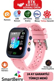 Resim Smartberry Z5 Lbs Konumlu Akıllı Çocuk Takip Saati Sim Kartlı Arama, Kameralı, Gizli Dinleme Özellikli - Pembe 