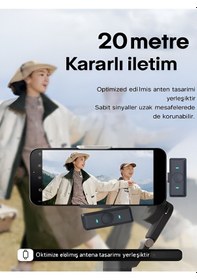 Resim Lightining Girişli 300mah Dijital Göstergeli 2.4g Kablosuz Çift Yaka Mikrofonu Pro++ 