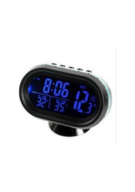 Resim Neevoyu Araba Saatleri, Sıcaklık Ve Voltaj Ölçer - Mavi Işıklı, Tarih/saat Gösterimi, 12/24 Saat, -50 C/+70 C Aralığı 