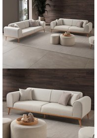 Resim Rebull 3+3 Koltuk Takımı Krem 