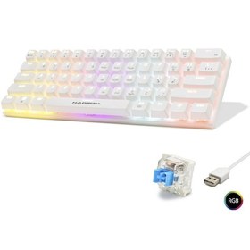 Resim Mekanik Mini Klavye Blue Switch Rgb - Beyaz G508b 
