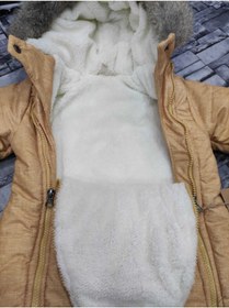 Resim Midimod Gold 9-24 Ay Unisex Aslanlı Çift Fermuarlı Kalın Içi Polar Kozmonot Kışlık Astronot 