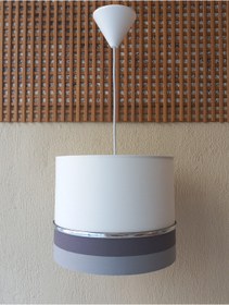 Resim ONAY M BEYAZ GRİ KUMAŞ KAPLAMA 2.Lİ SET YATAK ODASI GENÇ VE ÇOCUK ODASI AVİZE VE ABAJUR SETİ 