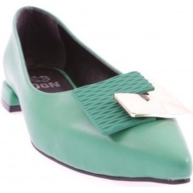 Resim Dgn 2801-23y Kadin Sivri Burun Kare Tokali Babet 2801-1423-R12563 Yeşil 