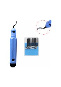 Resim Ayak İzi Nb1100 Giyotin Çapak Kolu 10 Adet Bs1010 Kesiciler El Çapak Alma Pürüzlü Kenarlar Aracı Pah Kırpma Araçları Parçaları Giyotin Aksesuarları 