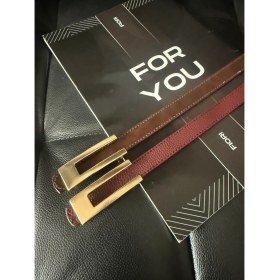 Resim Tasarım Gold Tokalı Ince Kadın Kemeri, Ceket Kemeri, Gömlek Kemeri, Elbise Kemeri 