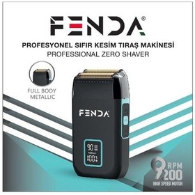 Resim Fenda Zero Shaver 9200 Rpm Metal & Göstergeli Tıraş Makinesi Siyah Fndsklks0008bl 