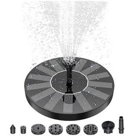 Resim Geeksen Güneş Enerjili Yüzen Bahçe Çeşmesi - 6 Nozullu Mini Su Fıskiyesi, Kuş Banyosu Ve Balık Tankı İçin 
