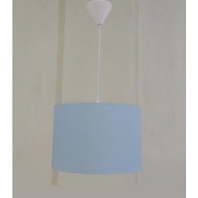 Resim Onay Avize Dante Mavi M-0367 Kumaş Kaplama 2.li Set Yatak Odası Genç ve Çocuk Odası Avize ve Abajur Seti 