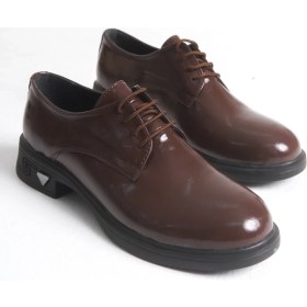 Resim Luuq Shoes Apex Bağcıklı Rugan Kadın Oxford Ayakkabı 