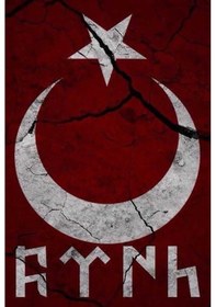 Resim Türk Bayrağı Eski Türkçe Sticker 01699 