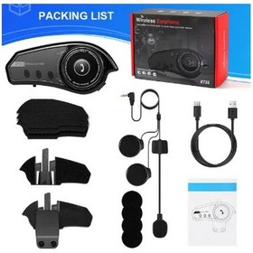 Resim Just Cheap Store Bt35 Kask Kulaklık Bluetooth 5.0 Motosiklet Interkom Su Geçirmez Kablosuz Kulaklık 