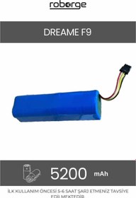 Resim Roborge Dreame F9 Robot Süpürge Uyumlu Batarya 5200 mAh - Muadil Ürün 