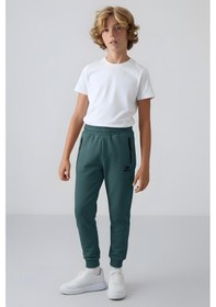 Resim Tommylife Orman Yeşili Fermuarlı Standart Fit Erkek Çocuk Eşofman Alt - 64042 Orman Yeşili 