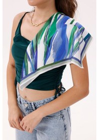 Resim Desenli Fular Bandana Aksesuar Renkli 