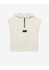 Resim Skechers B 2 Yard Fleece Sleeveless Sweatshirt Büyük Erkek Çocuk Offwhite Sweatshirt Sk2510076-102 BEYAZ 